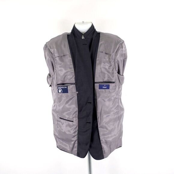 Hart Schaffner Marx 42R Wool Gray Check Suit 39/31 2 Piece 2 Button High Rise Pl - Picture 15 of 16